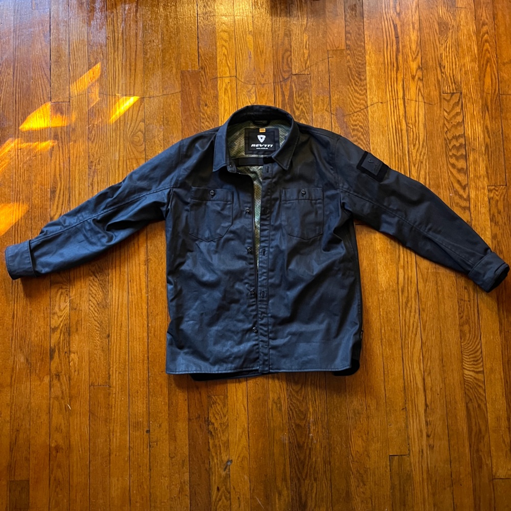REV’IT Black Motorcycle Shirt Tracer with Pads